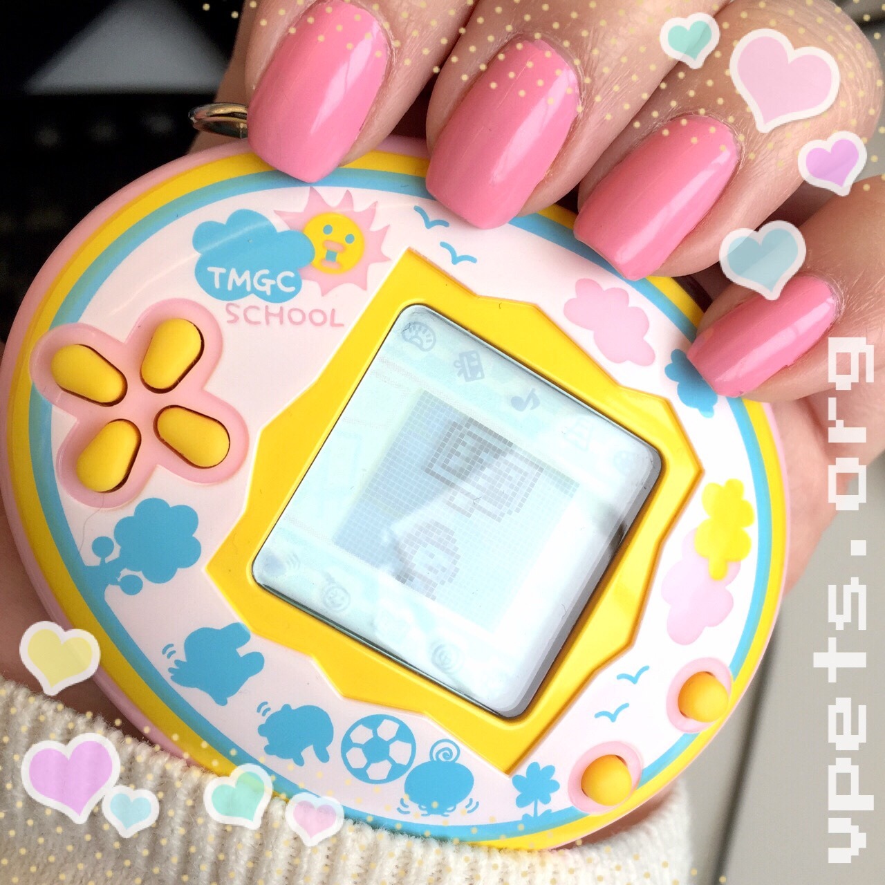 Pink tama and nails